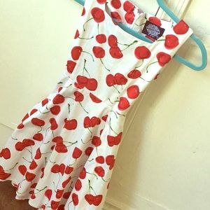 Kids Cherry Red and White Dress